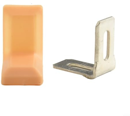 40 staffe angolari a forma di L con inserto in metallo per un forte supporto e un uso duraturo nel montaggio di mobili e installazione di scaffali, design stampato antipolvere (giallo)