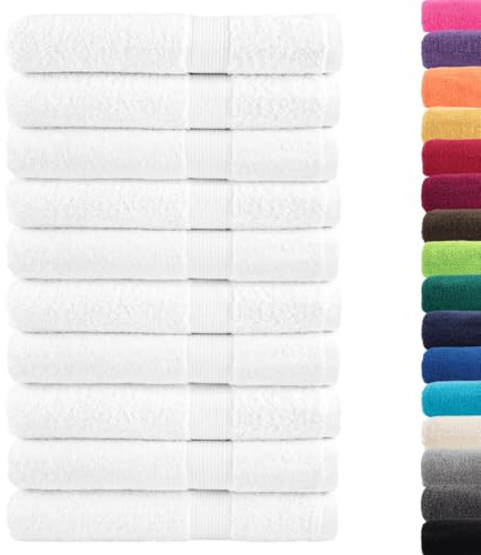 Genérico Toallas de Sauna SOLUND 10 uds Blanco 80x200 cm 600 gsm,Casa y jardín,Ropa de casa,Toallas-137138