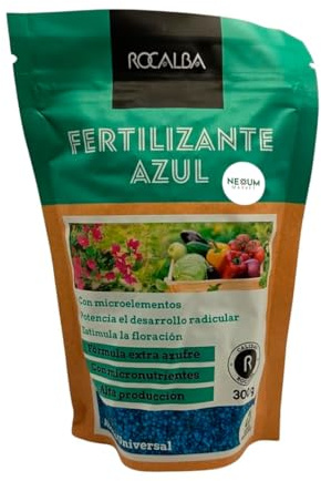 Abono Azul Universal 300 GR MUY EFICAZ | Fertilizante Granulado con Magnesio y Microelementos Fácil Uso | Mejora Raíces, Crecimiento y Floración | Huerta, Jardín, Césped y Macetas | Nexum Market