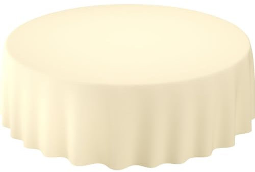 Duni 171141 rund Tischdecken, Evolin, 240 cm x 240 cm, Creme (10 Stück)