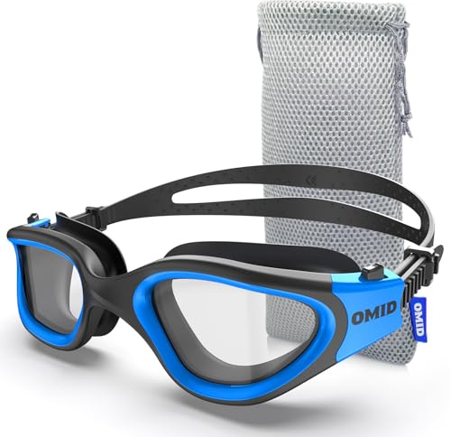 OMID Swimming Goggles, P2 Polarized Swim Goggles for Adult Men Women Youth | 【Patent & Upgrade】 Anti-Fog Anti-UV No Leakage