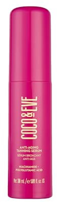 Coco & Eve Anti-Aging Tanning Serum – Selbstbräuner für das Gesicht mit Feuchtigkeitspflege für einen sanften Glow. Natürlicher Bronzer mit Niacinamid und Antioxidantien für gesunde Haut (30 ml)