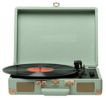 Audio rétro, Lecteur Disque Vinyle 3 Vitesses avec Haut-parleurs stéréo intégrés, Prend en Charge la Sortie USB RCA, Prise Casque, Lecture Musique sur téléphones Portables MP3, Design