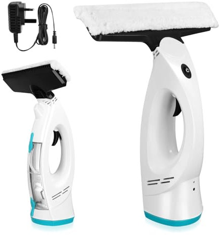 Cordless Window Cleaner, Handheld Vacuum Rechargeable Window Vac For Windows, Tiles, Mirrors & Glass, Streak-Free Cleaning, 30Mins Working Time, 100 ml Removable Water Tank