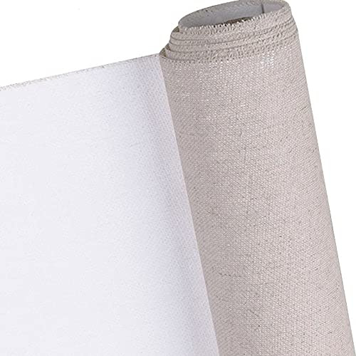 Professionell tom canvasrulle 5 m konstnärsduk för akryl och oljemålning linneblandning grundad kanvas konsttillbehör för konstnärer 48 cm bredd