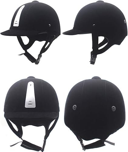 Reithelm Pferdesporthelm, Reithelm Damen Herren Reithelm Mütze Leicht zu tragen Reitausrüstung Sicherheitskopfbedeckung(Silver Edge,Small)