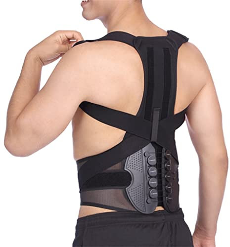 Pulley System Clavicle Support Belt Shoulder Lumbar Back Brace Scoliosis Posture Corrector Correcting Kyphosis (Color : Black Size : M Code) (Black S Code)