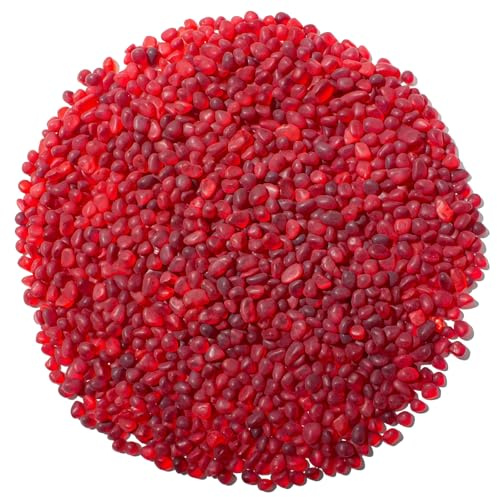 Keedolla 0,4 kg di ghiaia in vetro del Mar rosso, pietre preziose per acquario, piccole pietre preziose in vetro smerigliato per acquario, riempitivi per vasi e artigianato fai da te