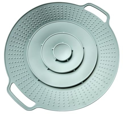 SCBOY Ø 30 Cm Coperchio Universale E Paraspruzzi In Silicone Per Pentole Resistente Al Calore Per Fornelli E Microonde Lavabile In Lavastoviglie (Verde)