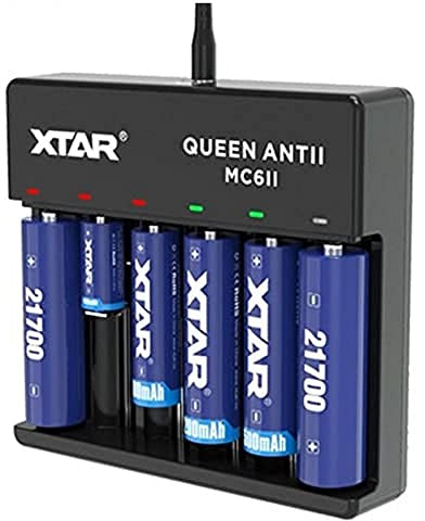 Xtar MC6 Queen ANT 6-Schacht USB-Ladegerät LCD Display schwarz