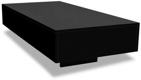 vidaXL Hochglanz Couchtisch Beistelltisch Wohnzimmer Tisch Kaffeetisch Schwarz