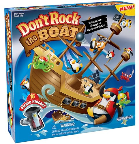 Don’t Rock the Boat Board Game-Kids Games, Family Games for Kids and Adults, Board Games for Family Night, Multi-Player Board Games, Builds Hand & Eye Coordination, Balancing Toy, Ages 5+