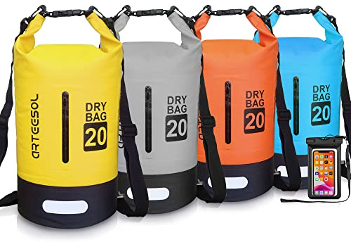 Blackace arteesol 5L 10L 20L 30L Waterproof Sac Sec/Sac Sac étanche avec Longue Sangle réglable pour Kayak en Bateau Excursion en canoë/pêche/Rafting/Natation/Snowboard