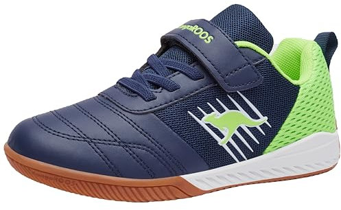 KangaROOS K5-super Court Ev, Sneaker Unisex Kinder, Dark Navy Lime 4054, 40 EU