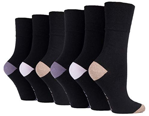 6 Pairs of Sock Shop Everyday Gentle Grip Socks Ladies 4-8 See Multi Variations and Designs (6 x RP10.)