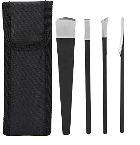 ZJchao Pediküre-Set, Professionelle Hornhauthobel Klingen aus Edelstahl, Pediküre Messer Kits mit Flachkopfmesser, Kegelmesser, Schaber und Aufbewahrungstasche für Fußpflege