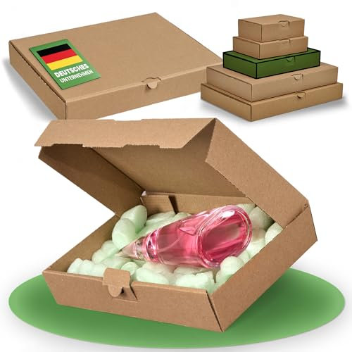 smiley pack 100 Maxibriefkartons 240 x 160 x 45 mm braun (100 Stück) DIN A5 Maxibrief Versandkarton für DHL DPD GLS Hermes Warensendung Büchersendung mit Steckverschluss