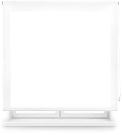Blindecor Ara | Lichtdurchlässiges Rollo | Weiß | 150 x 175 cm (BxH) | Stoffgröße 147 x 170 cm | Rollos für fenster