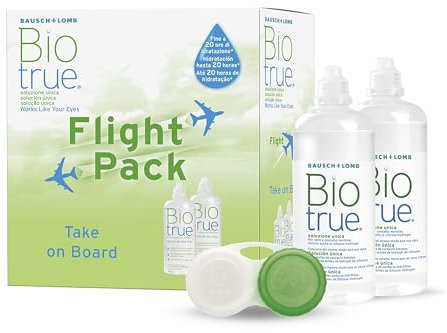 Biotrue Soluzione per Lenti a Contatto Flight Pack, 2 x 100 ml