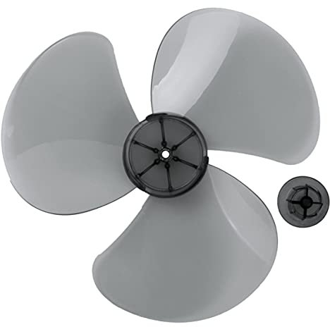 TiaoBug Universal Lüfterflügel Ventilator Rotorblatt Ersatzteile Flügelrad Kunststoff Lüfterflügel Ersatzteile für Tischventilator Ø 12 Zoll 16 Zoll Grau B Passend für 12 Zoll