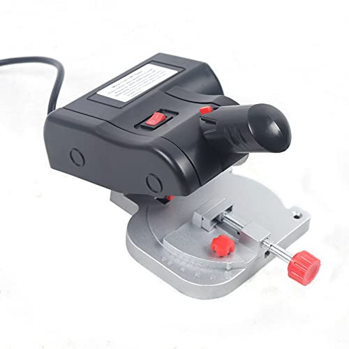 Sierra ingletadora eléctrica de 90 W 4500 RPM para cortar madera y metal, corte a 45°, mini corte, sierra ingletadora con hoja de sierra para metales y resina