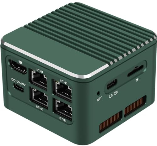 Mrroute Mini PC Barebone, MR-M1 Onboard 8GB RAM NO SSD Mini Desktop PC,Alder Lake i3-N305 Processor(8C/8 T) Micro Computer,4K Display Firewall Appliance,4x2.5G Gigabit Ethernet Ports,USB3.1