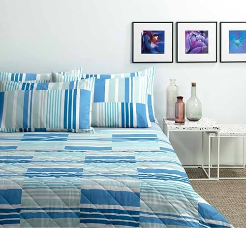 Bassetti Copriletto Trapuntato Una Piazza e Mezzo, Trapuntino mezza stagione, Estivo Double-Face, Cotone Double Line B1