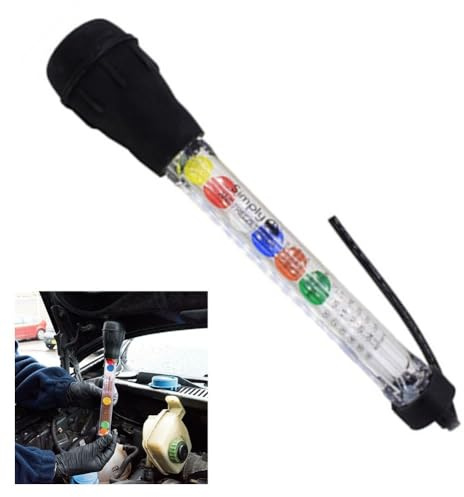 Lawnoval Tester antigelo per auto, furgoni, camion, autobus e veicoli a nuova energia, indicatore di temperatura e livello di protezione dal gelo, con 6 dischi colorati