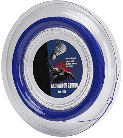Zerodis Cuerda de Bádminton de 200 M, Línea de Repuesto de Fibra de Resina de Alta Elasticidad de 0,7 Mm para Raqueta de Bádminton y Entrenamiento (Blue)