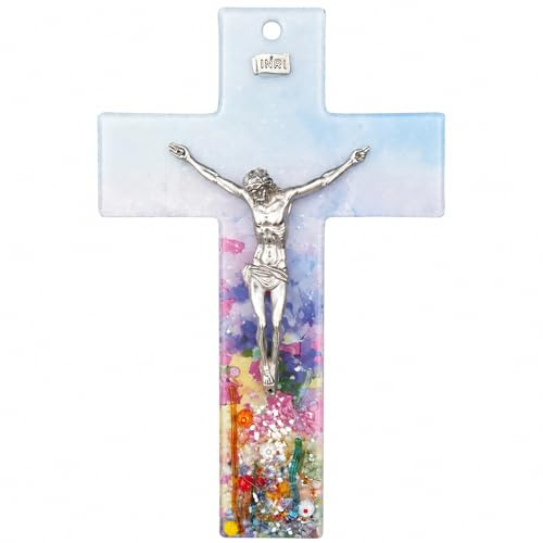 Lunexus Glaskors med Jesus Corpus & INRI, Glas, 26 cm