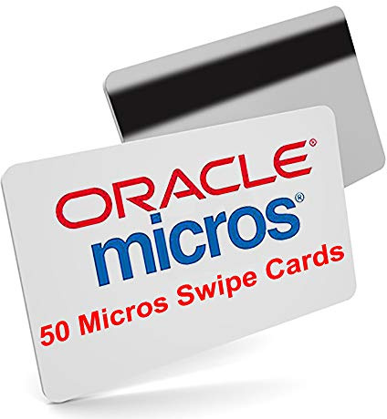 50 Micros POS Server Swipe Cards + 1 Credit Card Reader Cleaning Card