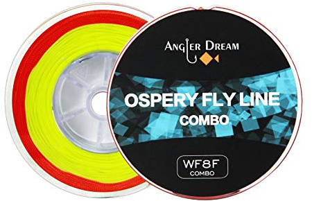ANGLER DREAM 100FT WF3F WF5F WF8 Fly Fishing Line Combo Weight Forward Fly Line with Braided Backing Tapered Leader Preload Line with Welded Loop