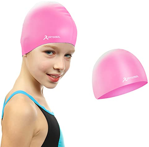 Cuffia Piscina per Bambini Ragazzi e Ragazze Cuffie da Nuoto Impermeabili per Bambini - Cappello da Bagno vestibilità Comoda per Capelli Lunghi e Capelli Corti