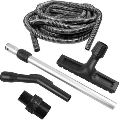 PRIMEBAG - Gewebeschlauch Komplettset für alle Industriesauger Kesselsauger mit 58 mm - Innenliegende Stahlfeder - Extrem robust und flexibel - Bestleistung beim Saugen (5 Meter)