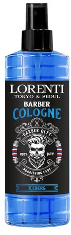 LORENTI TOKYO & SEOUL Barber Cologne 400ml ICEBERG | After Shave Spray für Männer | Herren Rasur Duftwasser - Barber Eau de Cologne mit praktischen Pump-Spender | Erfrischend & Pflegend - EDC