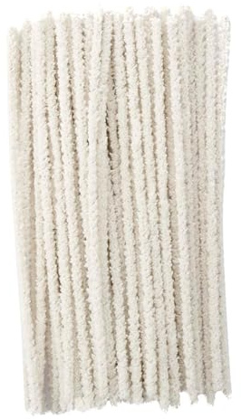 100Pcs White Pipe Cleaners, 150mm Long Pipe Cleaners for Smoking Pipes