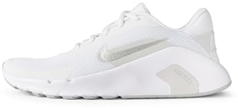 Nike Women's Flex Train Training/Workout Shoes, White/Metallic Silver-Photon Dust, 8.5