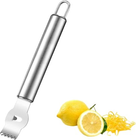 Heanvmyss Grattugia per Limoni,Peelers al Limone,Limone Pelatrici,Zester Formaggi Manuale in Acciaio Inox,Pelapatate al Limone Professionale,Sbuccia Limoni per Parmigiano,Arance,Lime,Cocktail