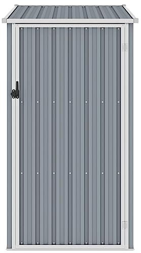 Cobertizo de acero galvanizado de 87 x 98 x 159 cm, robusto y resistente a la intemperie para jardín, herramientas y equipos, ideal para pequeños jardines