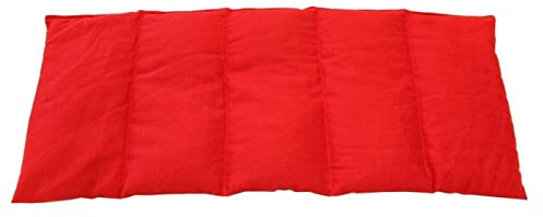 Franzis Nähstube 50x20cm Cojín de espelta rojo de algodón 100%. I Almohada de grano de espelta 50x20 para microondas I Almohadilla térmica, Almohada con núcleo de espelta, Almohada cervical