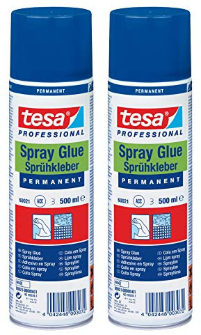 tesa Sprühkleber, 500ml Dose | 2er Pack