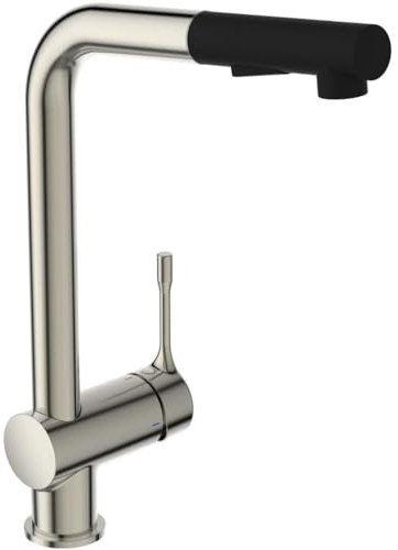 Ideal Standard – Ceralook Mitigeur d'évier à bec haut orientable et extractible 2 fonctions Chromé
