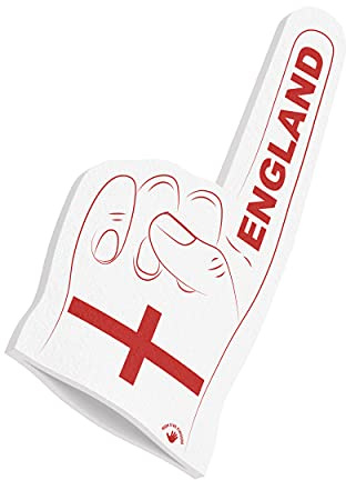 HIGH FIVE FINGERS England Fahne Weltmeisterschaft Europameisterschaft Flagge Fanartikel | Schaumstoff Hand für Spiele, Stadion, Events | One Size | 44 x 22 x 2,5 cm | England