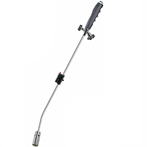 Weed Burner Butane Gas Blowtorch Garden Torch Weeds Killer Burner with Gas canisters Adjustable Flame Destroys Outdoor Moss Fungus Weed Wand (1x Weed Wand)