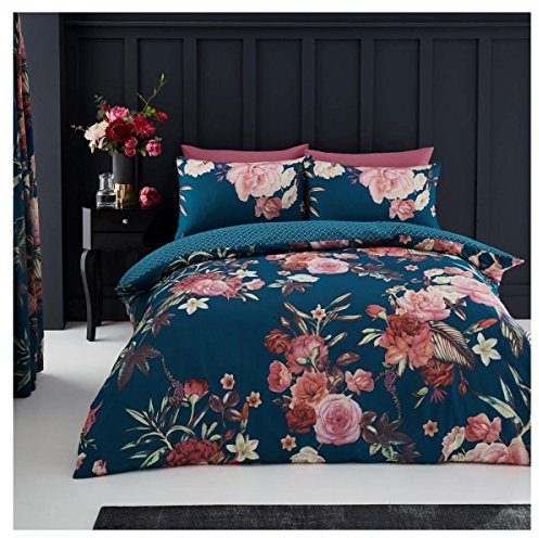GC GAVENO CAVAILIA Copripiumino King Size, set di biancheria da letto in policotone, double-face, verde acqua, 701521