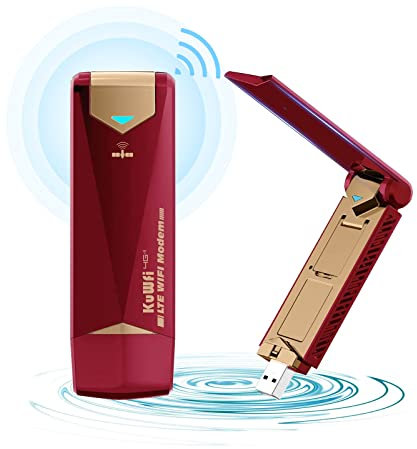 Routeur Mobile 4G LTE, KuWFi Modem USB 4G avec Emplacement sim 150mbps, antenne à Gain Rotatif 270°, Hotspot 4g FDD LTE B1/B3/B7/B8/B20 Support comme Cadeaux de Noël