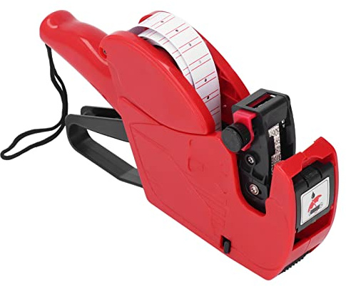 ELING med åtta Siffror - Portable Tag -enhet för Butik, Fabrik och Lager Red (Röd)