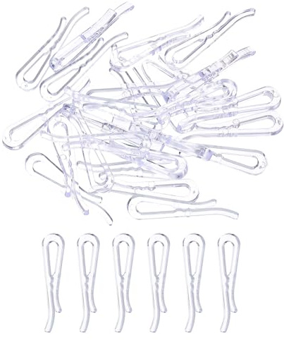 QUARKZMAN 100 Pz 1,52 Pollici Clip a Forma di U per Camicia, Clip per Camicie con Denti, Mollette per Calzini, Pantaloni, Cravatte, Camicie, Abiti, Trasparenti
