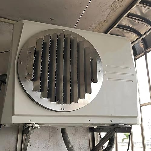 Deflettore d'aria in acciaio inox per unità esterne AC - Schermo rotondo anti-diretto per il flusso d'aria - Schermo di protezione per compressore, condensatore e griglie della pompa