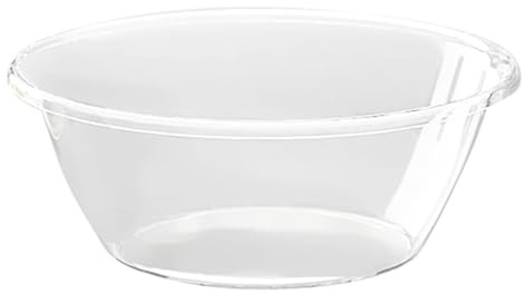Bol grande de plástico para mezclar, 500 ml (17.6 oz), antiadherente, con diseño transparente, ideal para preparar masas, hornear y servir alimentos. Fácil de limpiar y guardar. (Tamaño pequeño)